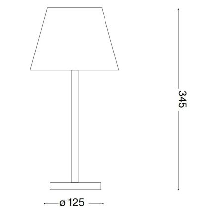 Ideal Lux - LED dimmbare Touch-Lampe LOLITA LED/2,8W/5V 2200 mAh IP54 schwarz