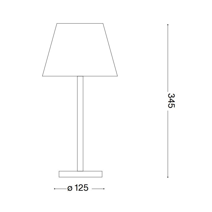Ideal Lux - LED dimmbare Touch-Lampe LOLITA LED/2,8W/5V 2200 mAh IP54 schwarz