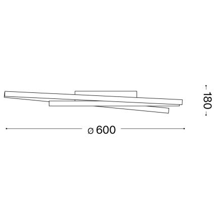 Ideal Lux - LED-dimmbare Deckenleuchte OZ LED/48W/230V Ø 60 cm CRI 90 weiß