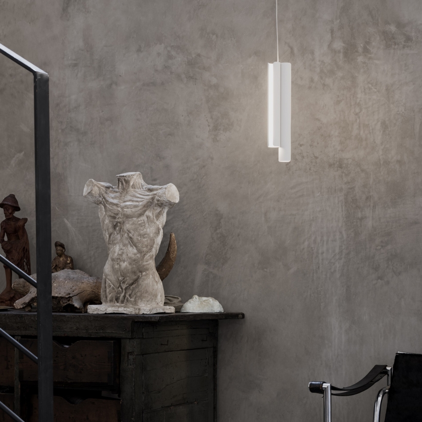 Ideal Lux - LED-dimmbare seilabhängige Pendelleuchte DORICA 3xLED/9W/230V CRI 90 Ø 9,5 cm weiß