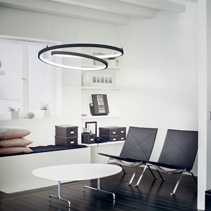 Ideal Lux - LED-dimmbare Pendelleuchte an Kabel OZ LED/48W/230V Ø 60 cm CRI 90 schwarz