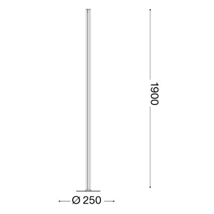 Ideal Lux - LED-dimmbare Stehlampe DORICA LED/50W/230V CRI 90 Messing