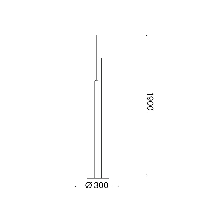 Ideal Lux - LED-dimmbare Stehleuchte DORICA 3xLED/33W/230V CRI 90 weiß