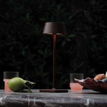 Ideal Lux - LED dimmbare Touch-Außenleuchte PURE LED/1,5W/3,7V 2200 mAh CRI 90 IP54 braun