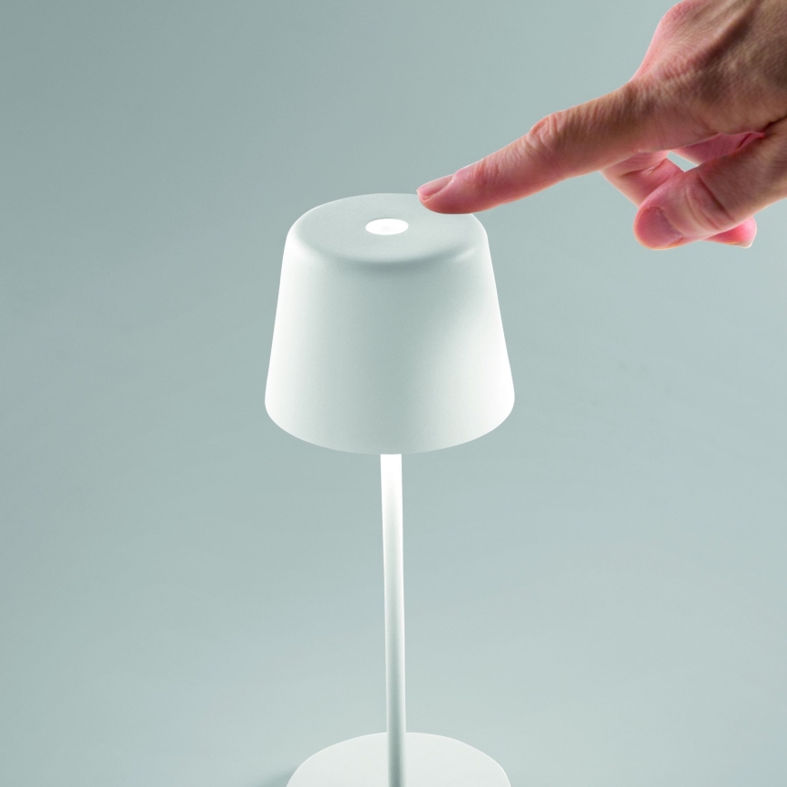 Ideal Lux - LED dimmbare Touch-Außen-Tischlampe CUTE LED/2,5W/3,7V 3000 mAh USB 2200-2700K IP65 weiß
