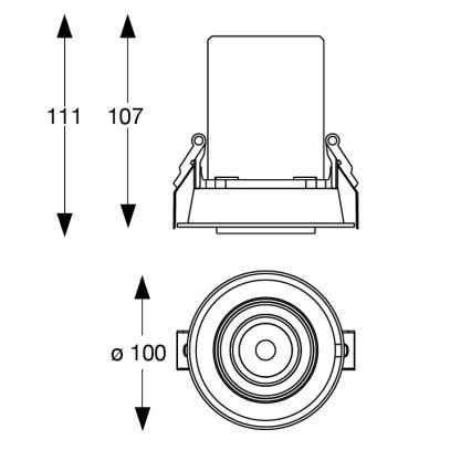 Ideal Lux - LED-Einbau-Spot NOVA/12W/230V 3000K CRI 90 Ø 10 cm weiß