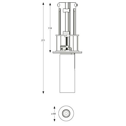 Ideal Lux - Einbau-Spot NOVA LED/6W/230V 3000 K CRI 90 Ø 6,8 cm schwarz