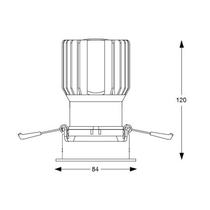 Ideal Lux - LED-Einbauleuchte GAME TRIM LED/11W/230V 3000K CRI 90 8,4x8,4 cm IP40 weiß