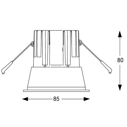 Ideal Lux - LED-Einbauleuchte GAME TRIM LED/11W/230V 4000K CRI 90 Ø 8,5 cm IP40 gold/weiß