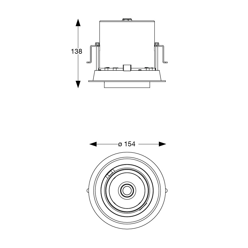 Ideal Lux - LED-Einbaustrahler NOVA LED/30W/230V CRI 90 Ø 13,8 cm weiß
