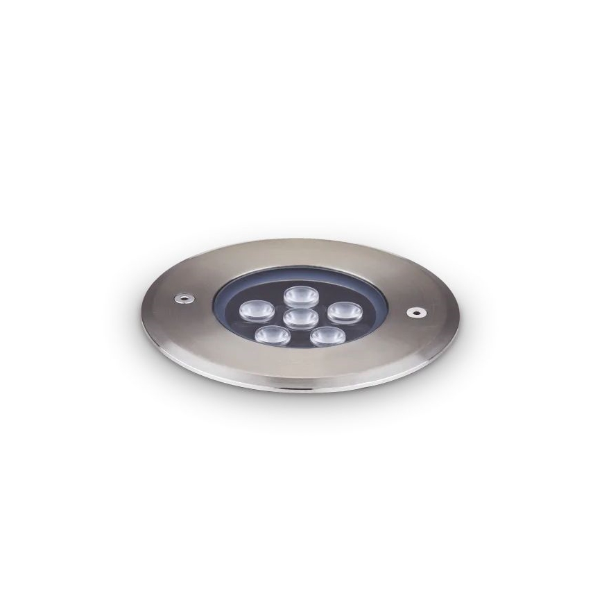 Ideal Lux - LED-Einfahrtsleuchte FLOOR LED/6W/230V d 12 cm CRI 90 IP67 glänzendes Chrom