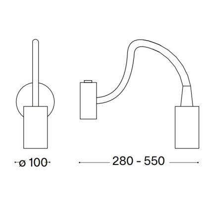 Ideal Lux - LED Flexibles Leselicht FOCUS LED/4W/230V CRI 90 Weiß