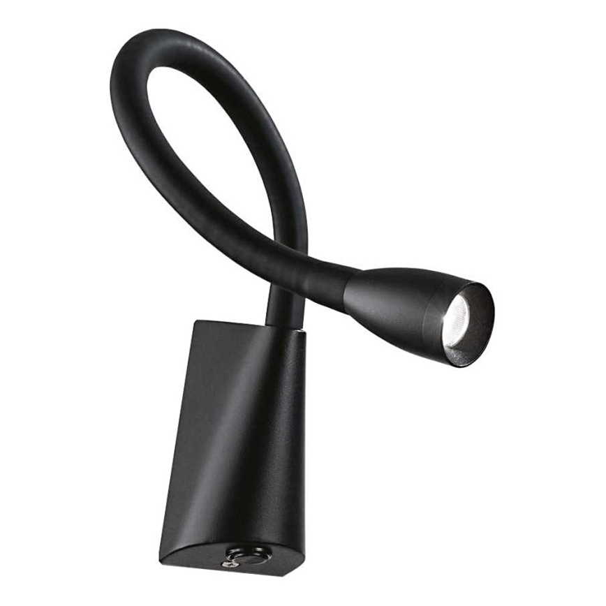 Ideal Lux - LED Flexibler Leselampe GOOSE LED/3W/230V CRI 90 Schwarz