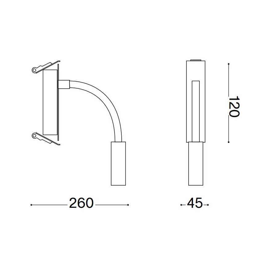 Ideal Lux - LED Flexibler Leselampe IO LED/3W/230V CRI 90 Schwarz