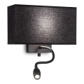 Ideal Lux - LED Flexibles Wandleuchte HOTEL 1xE27/60W/230V + LED/1,5W/230V