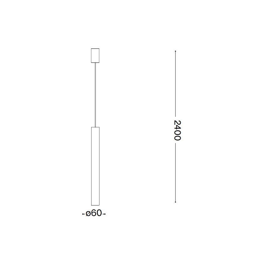 Ideal Lux - LED-Hängeleuchte an Kabel LOOK 1xGU10/7W/230V CRI 90 Ø 6 cm schwarz