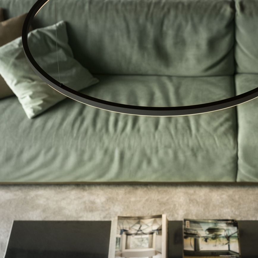 Ideal Lux - LED-dimmbare Pendelleuchte an Kabel ORACLE SLIM LED/40W/230V 3000K CRI 90 Ø 70 cm schwarz