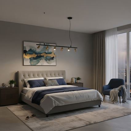 Ideal Lux - LED-Hängeleuchte an Schnur DYNAMITE 6xGU10/7W/230V CRI 90 schwarz/Messing