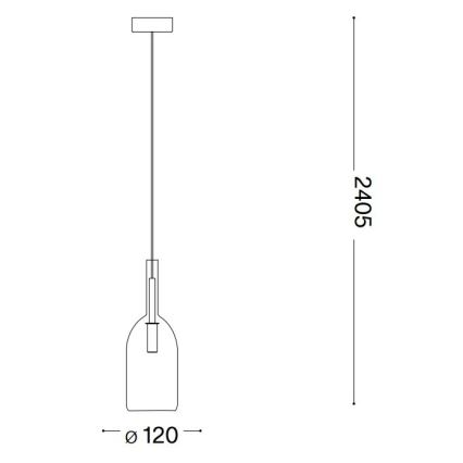 Ideal Lux - LED-Hängeleuchte an Schnur EMPIRE 1xG9/3W/230V