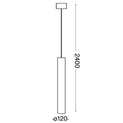 Ideal Lux - LED-Hängeleuchte an Schnur LOOK 1xGU10/10W/230V schwarz