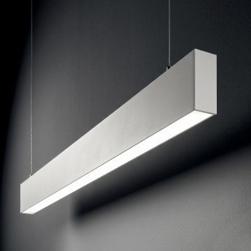Ideal Lux - LED-Hängeleuchte an Stahlseil STEEL LED/29W/230V 4000K CRI 90 120 cm weiß