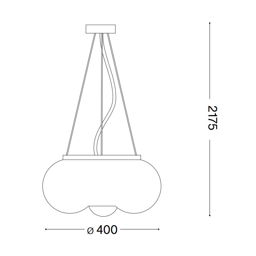 Ideal Lux - LED-Hängeleuchte ARIZONA 3xGX53/9W/230V d 40 cm weiß