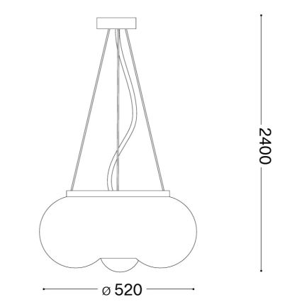 Ideal Lux - LED-Hängeleuchte ARIZONA 5xGX53/9W/230V