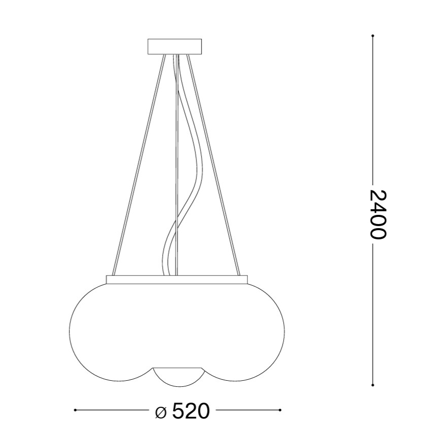 Ideal Lux - LED-Hängeleuchte ARIZONA 5xGX53/9W/230V