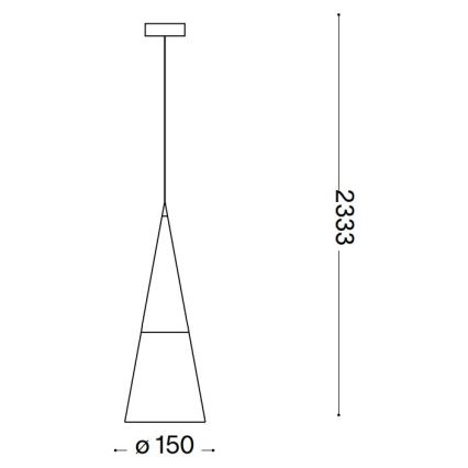 Ideal Lux - LED-Hängeleuchte CONO 1xGU10/7W/230V d 15 cm CRI 90 glänzendes Chrom