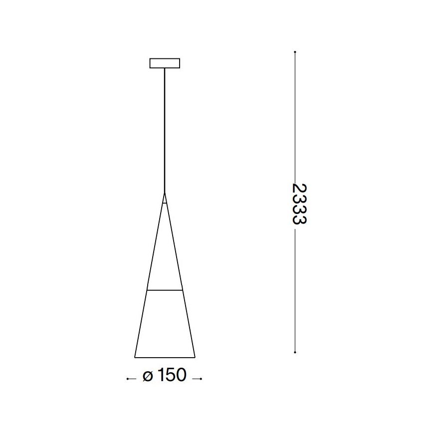 Ideal Lux - LED-Hängeleuchte CONO 1xGU10/7W/230V d 15 cm CRI 90 glänzendes Chrom