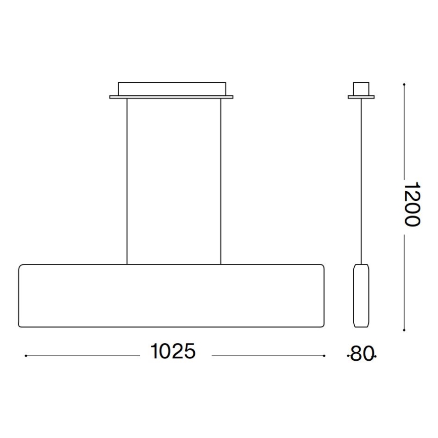 Ideal Lux - LED-Hängeleuchte DESK LED/32W/230V 102,5 cm CRI 90 schwarz