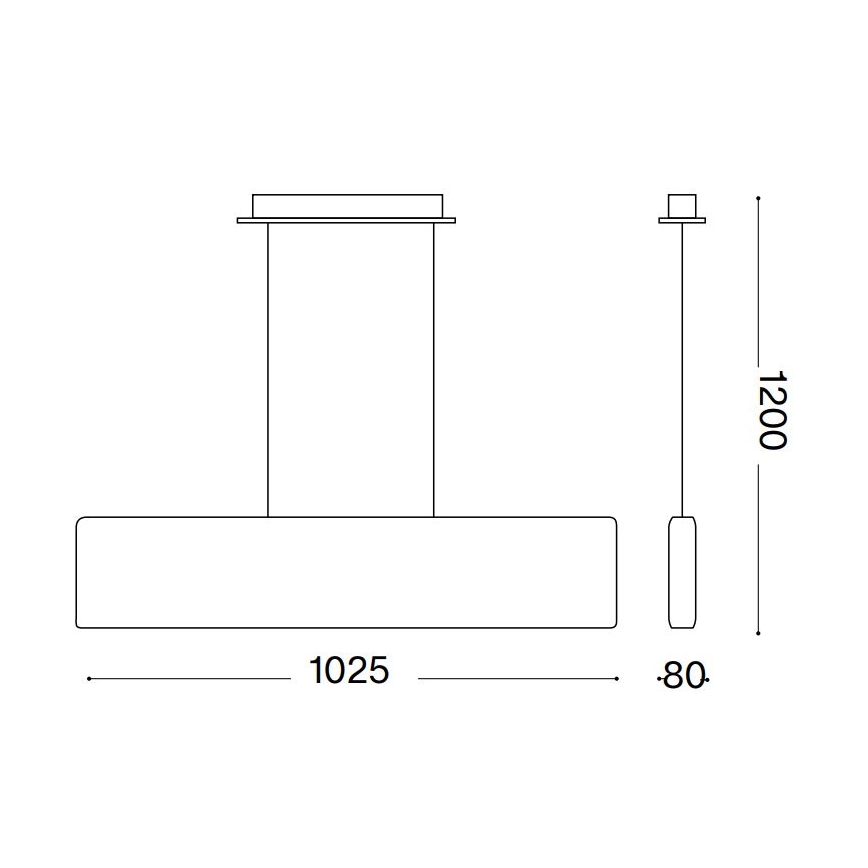 Ideal Lux - LED-Hängeleuchte DESK LED/32W/230V 102,5 cm CRI 90 weiß