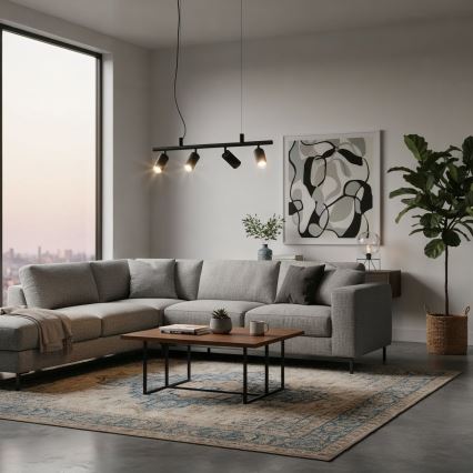 Ideal Lux - LED-Hängeleuchte DYNAMITE 4xGU10/7W/230V CRI 90 schwarz