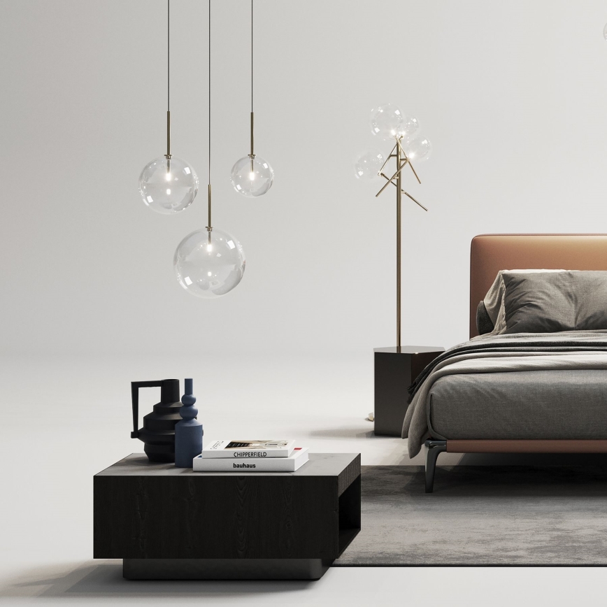 Ideal Lux - LED-Hängeleuchte EQUINOXE 1xG4/2W/230V d 15 cm Messing/klar