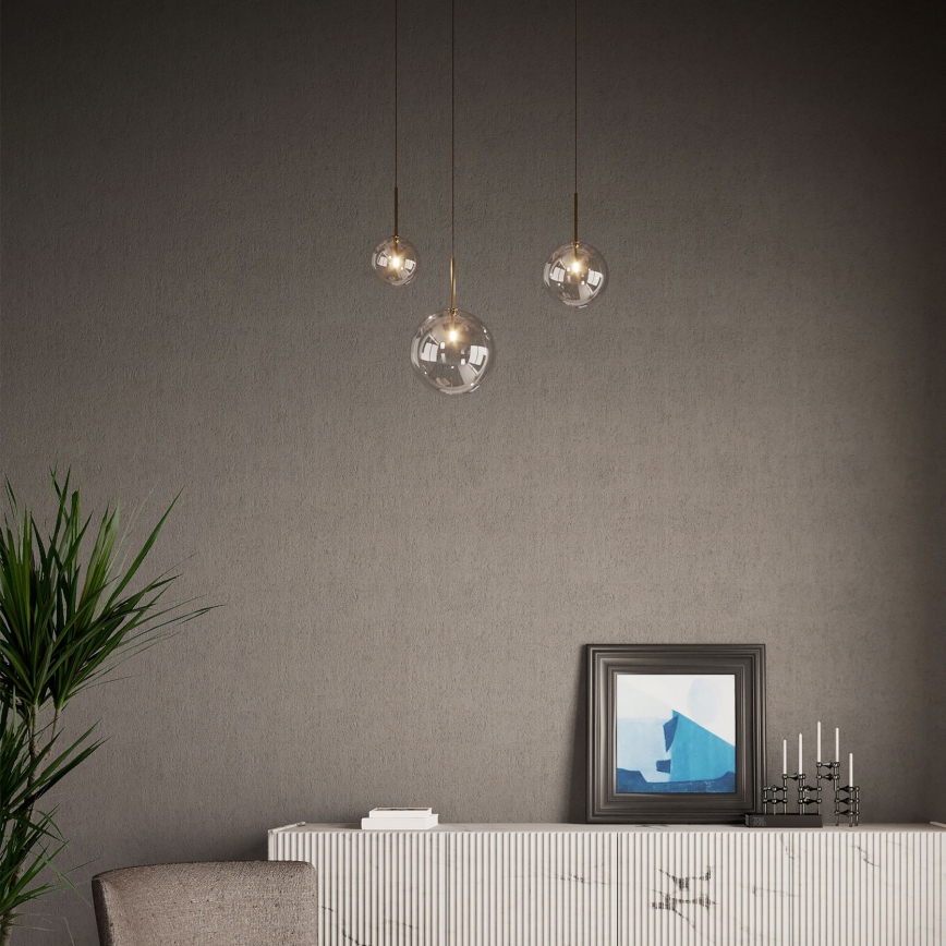 Ideal Lux - LED-Hängeleuchte EQUINOXE 1xG4/2W/230V d 15 cm Messing/klar