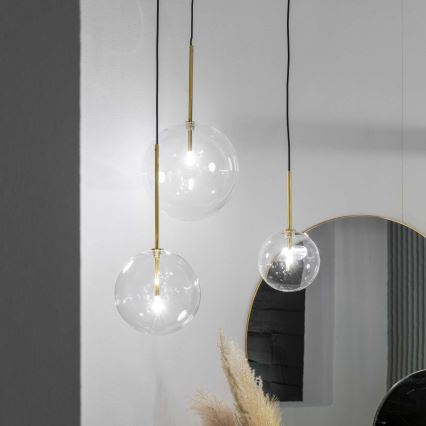 Ideal Lux - LED-Hängeleuchte EQUINOXE 1xG4/2W/230V d 15 cm Messing/klar