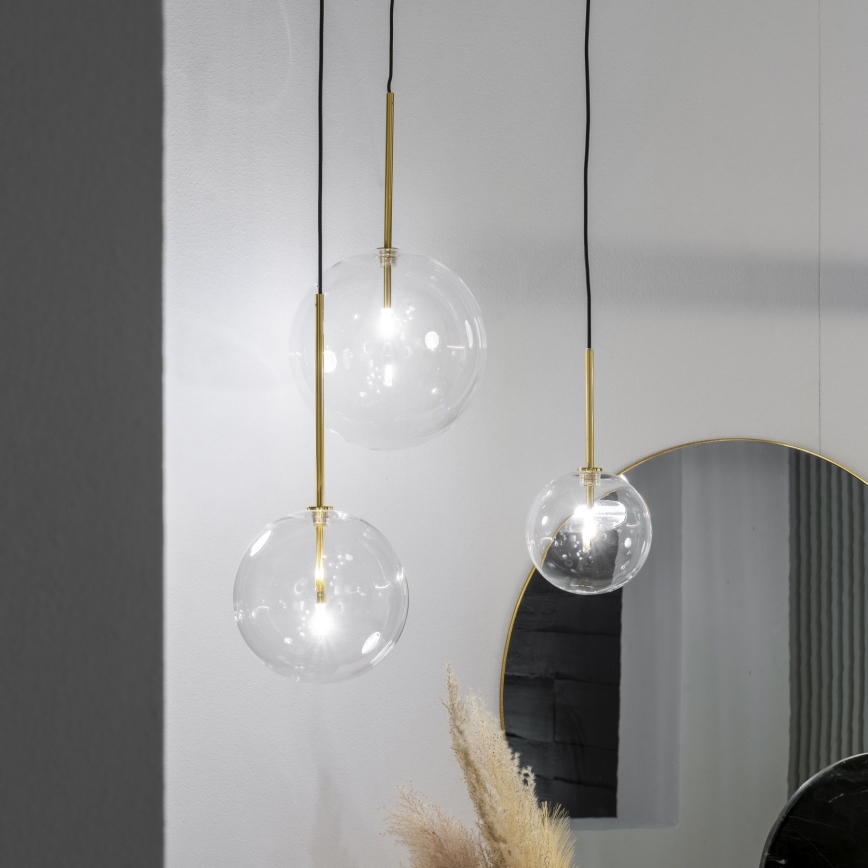Ideal Lux - LED-Hängeleuchte EQUINOXE 1xG4/2W/230V d 20 cm Messing/klar