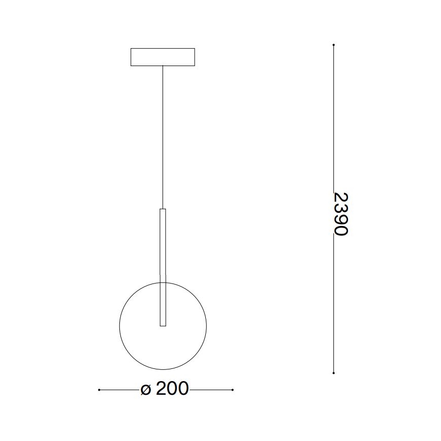 Ideal Lux - LED-Hängeleuchte EQUINOXE 1xG4/2W/230V d 20 cm Messing/klar