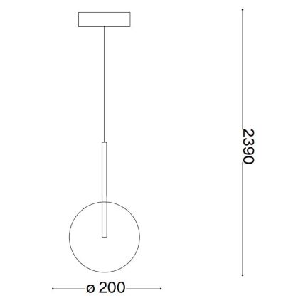 Ideal Lux - LED-Hängeleuchte EQUINOXE 1xG4/2W/230V d 20 cm Messing/rauchig