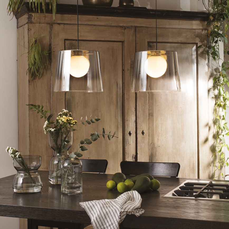 Ideal Lux - LED-Hängeleuchte FADE 1xG9/3W/230V d 27,3 cm golden/rauchig