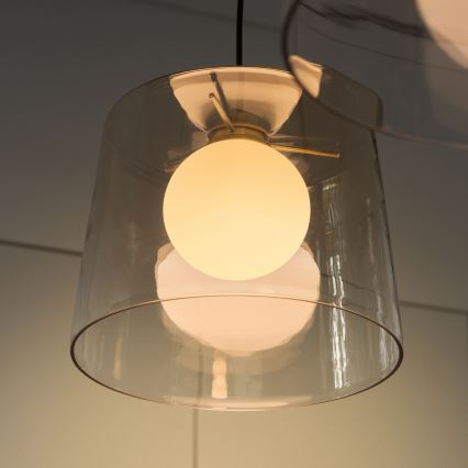 Ideal Lux - LED-Hängeleuchte FADE 1xG9/3W/230V d 27,3 cm golden/rauchig