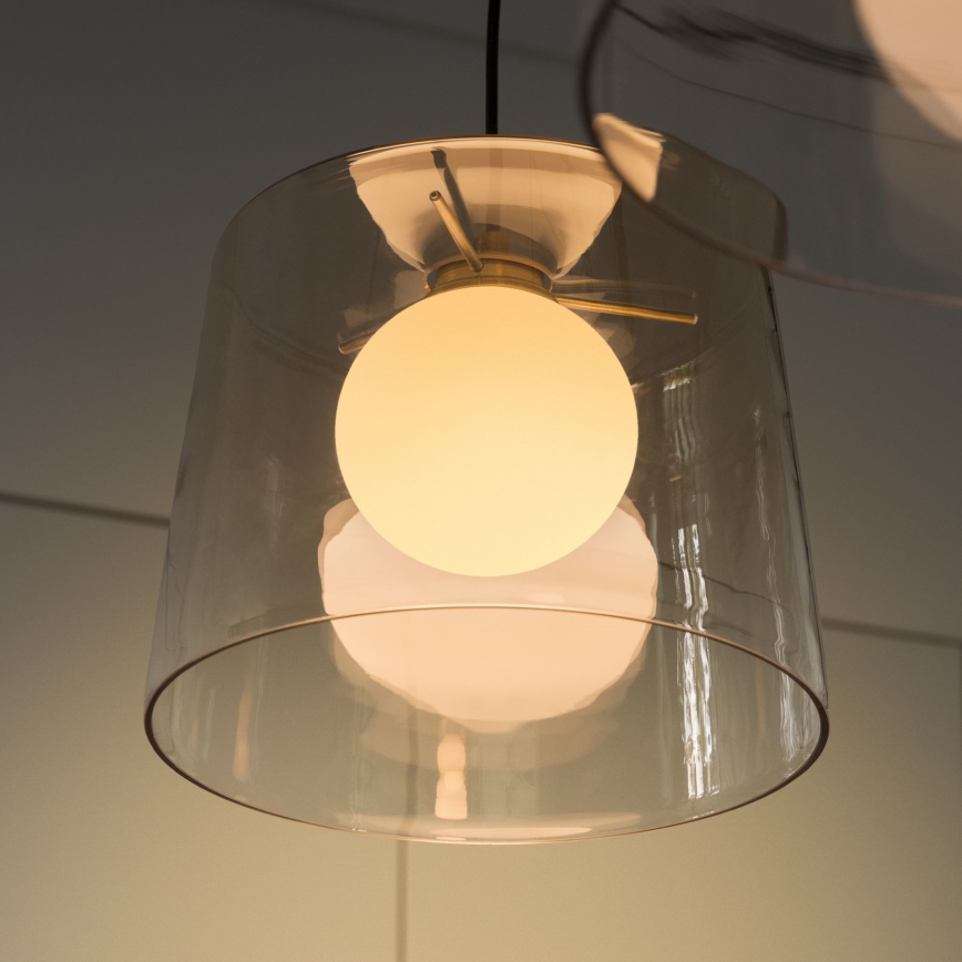 Ideal Lux - LED-Hängeleuchte FADE 1xG9/3W/230V d 27,3 cm golden/rauchig