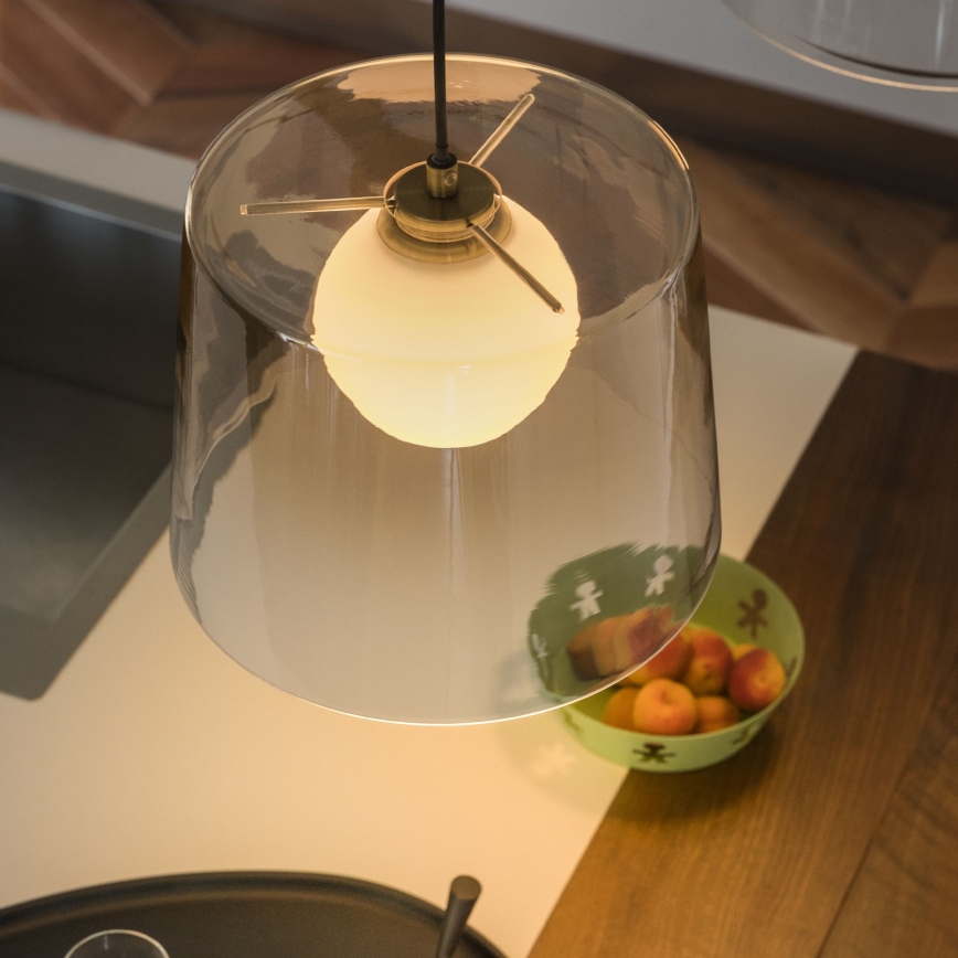 Ideal Lux - LED-Hängeleuchte FADE 1xG9/3W/230V d 27,3 cm golden/rauchig