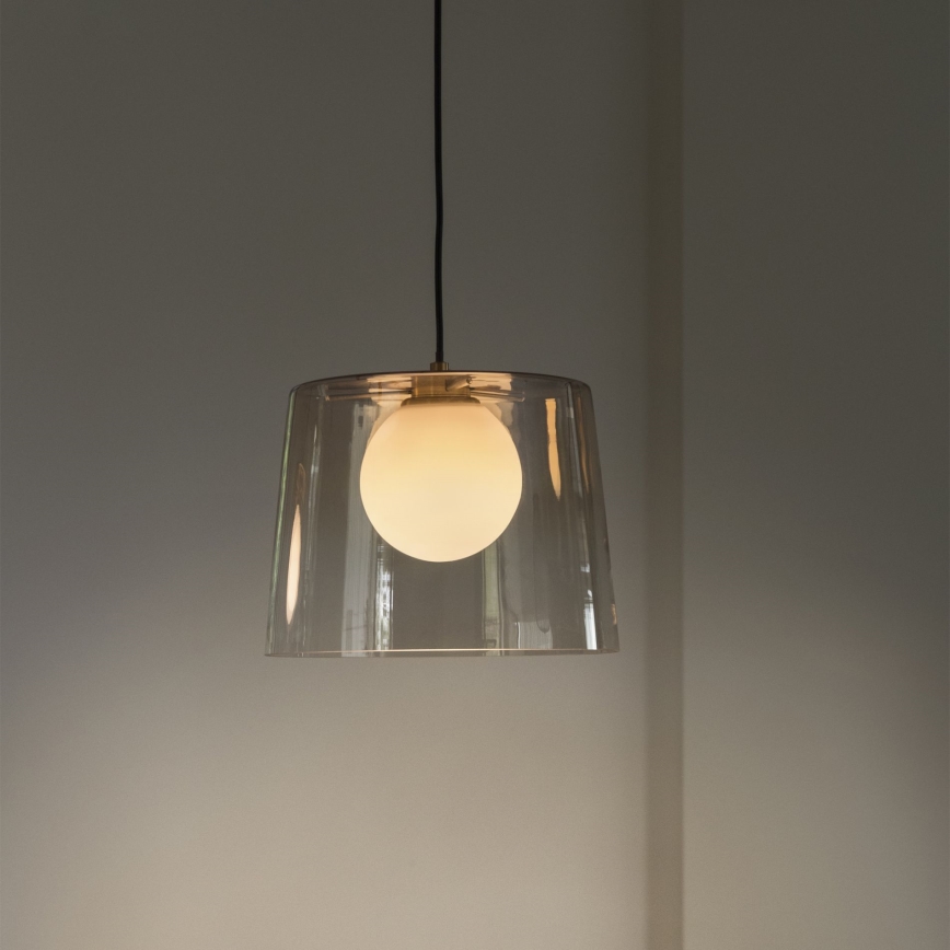 Ideal Lux - LED-Hängeleuchte FADE 1xG9/3W/230V d 27,3 cm golden/rauchig
