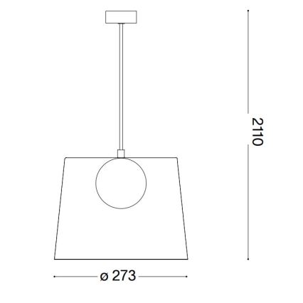 Ideal Lux - LED-Hängeleuchte FADE 1xG9/3W/230V d 27,3 cm grau/rauchig