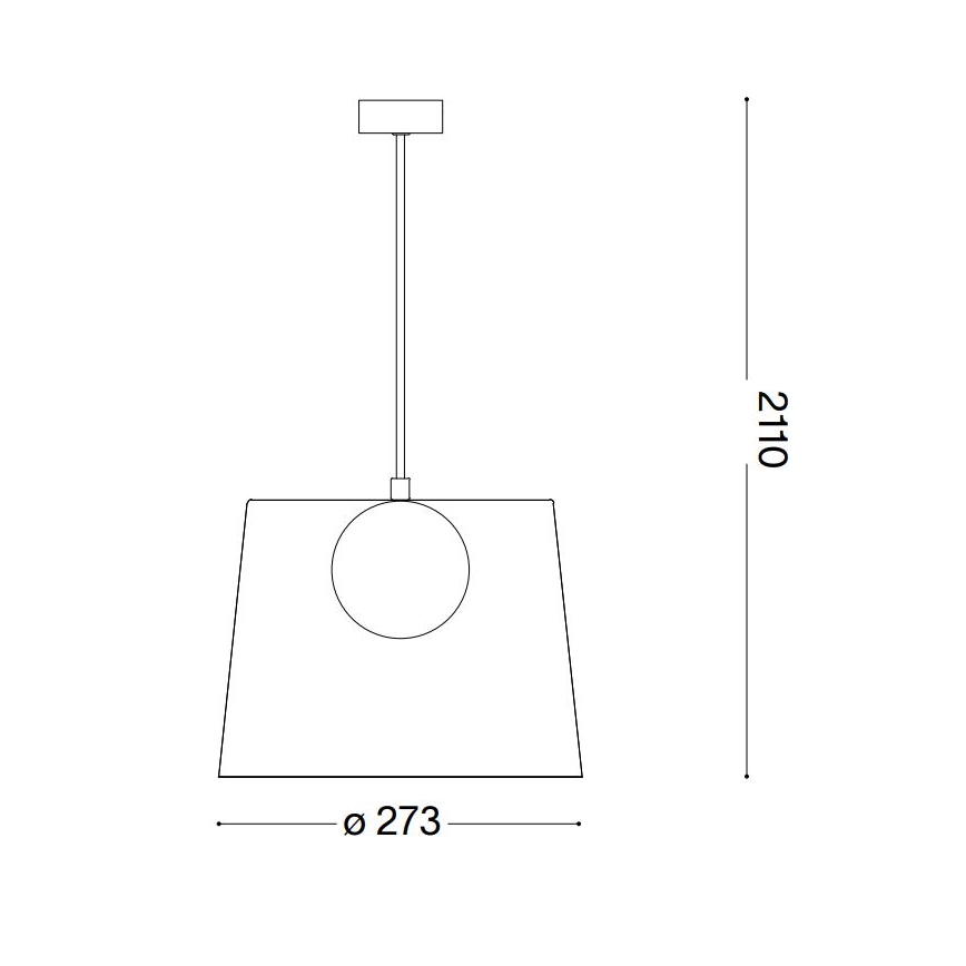 Ideal Lux - LED-Hängeleuchte FADE 1xG9/3W/230V d 27,3 cm grau/rauchig