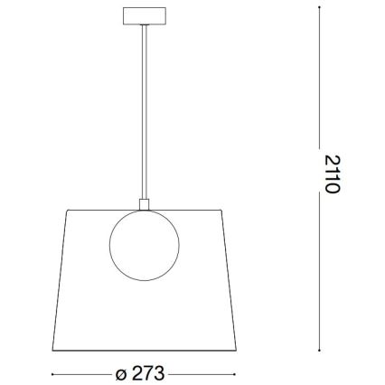 Ideal Lux - LED-Hängeleuchte FADE 1xG9/3W/230V d 27,3 cm kupfern/rauchig