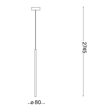 Ideal Lux - LED-Hängeleuchte FILO LED/3,5W/230V 3000K CRI 90 weiß