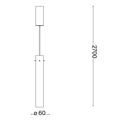 Ideal Lux - LED-Hängeleuchte FLAM LED/10W/230V d 6 cm CRI 90 grau