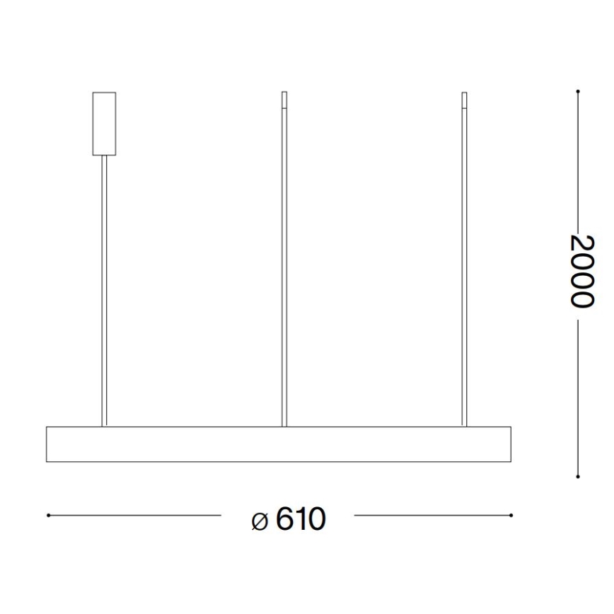 Ideal Lux - LED-Hängeleuchte GEMINI LED/48W/230V d 61 cm CRI 90 golden